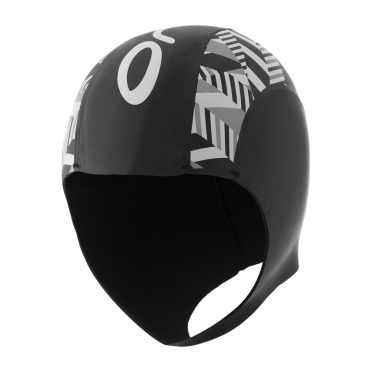 Orca Neopreen swim cap Schwarz/silber
