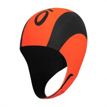 Orca Neopreen swim cap Schwarz/Orange 