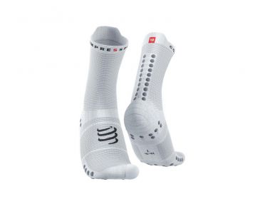 Compressport Pro racing v4.0 high cut Laufsocken Weiss 