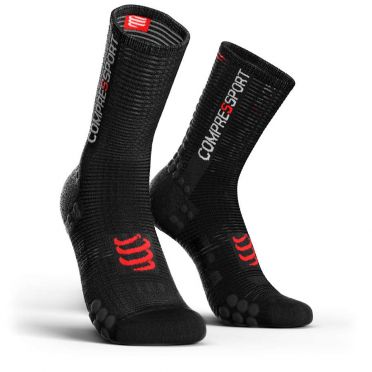 Compressport Pro racing v3.0 hohe Radsocken Schwarz 