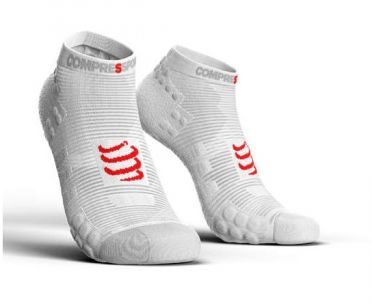 Compressport Pro racing v3.0 niedriger Schnitt Laufsocken Weiß
