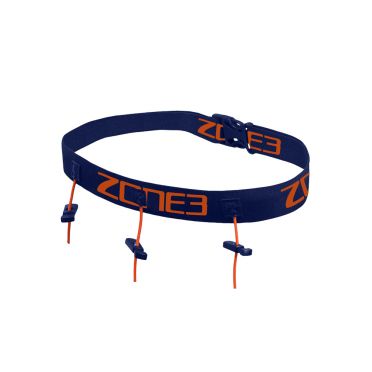 Zone3 Race Nummer Gürtel mit gel loops Blau/Orange