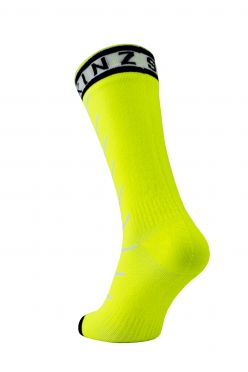 Sealskinz Warm weather mid Radsocken mit Hydrostop Schwarz/Gelb