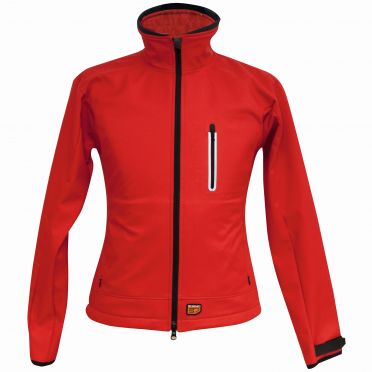 30Seven beheizte Softshell-Damenjacke rot