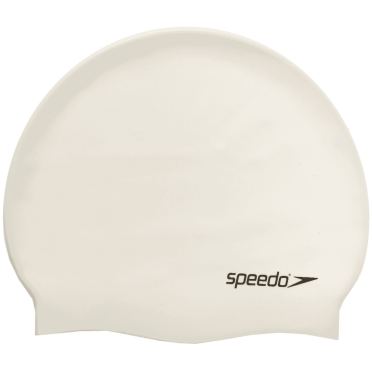 Speedo flache Silikon-Schwimmkappe Weiss p12 