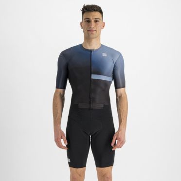 Sportful Bomber Speedsuit Kurzarm Blau/Schwarz Herren
