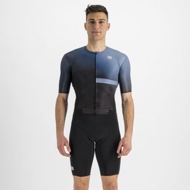 Sportful Bomber Speedsuit Kurzarm Blau/Schwarz Herren 