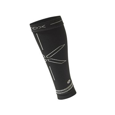 Stox Running Calf sleeves schwarz/hellgrau herren 