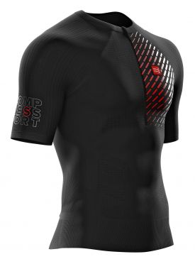 Compressport Trail running postural Kurzarm Compression top Schwarz Herren