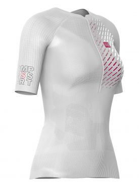 Compressport Trail running postural Kurzarm Compression top Weiß Damen