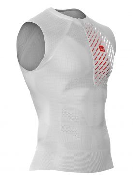 Compressport Trail running postural Ärmellos Compression top Weiß Herren