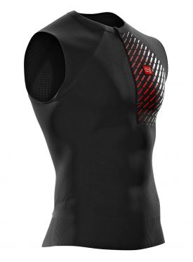 Compressport Trail running postural Ärmellos Compression top Schwarz Herren 