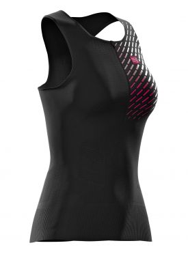 Compressport Trail running postural Ärmellos Compression top Schwarz Damen 