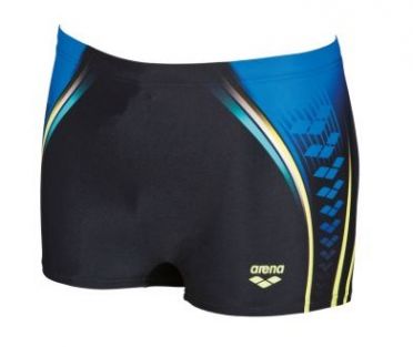Arena One Placed Print shorts Badehose black/blue Herren