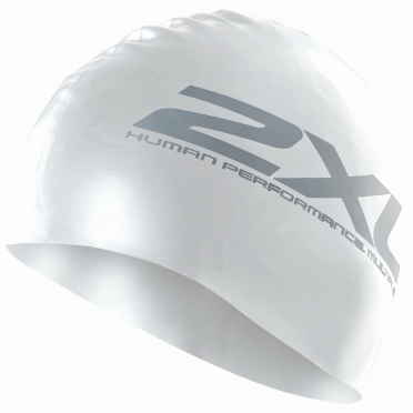 2XU Silikon Swim Cap Weiß 