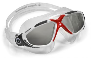 Aqua Sphere Vista dunkle Linse Schwimmbrille Silber/Rot