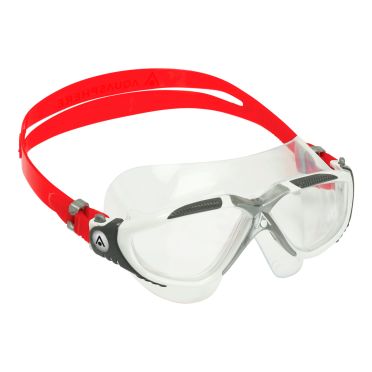 Aqua Sphere Vista transparente Linse Schwimmbrille weiss/rot 