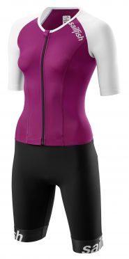 Sailfish Aerosuit comp kurze Ärmel trisuit Lila/Weiß Damen 