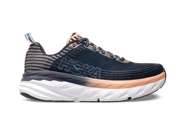 Hoka One One Bondi 6 Laufschuhe Indigo/Rosa Damen