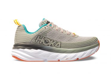 Hoka One One Bondi 6 Wide Laufschuhe Grau Damen