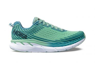 Hoka One One Clifton 5 Laufschuhe Grün Damen