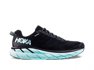 Hoka One One Clifton 6 Laufschuhe Schwarz/Blau Damen