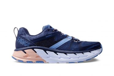 Hoka One One Gaviota 2 wide Laufschuhe Blau/Rosa Damen