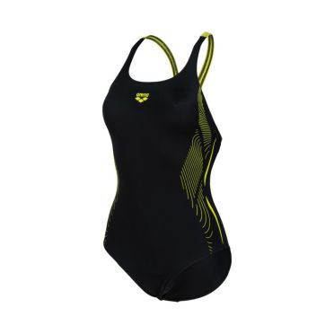 Arena Swim Pro Back Badeanzug Schwarz/Grun Damen