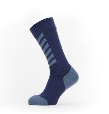 Sealskinz Runton Cold weather mid Radsocken mit Hydrostop Blau 