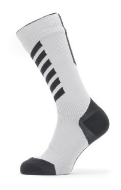 Sealskinz Cold weather mid Radsocken mit Hydrostop Weiß/Grau/Schwarz