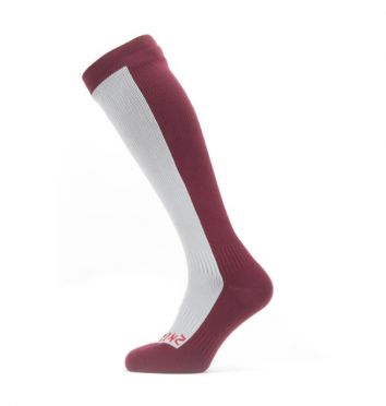 Sealskinz Cold weather knee Radsocken mit Hydrostop Grau/Rot
