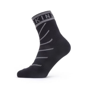 Sealskinz Mautby Warm weather Radsocken mit Hydrostop Schwarz/Grau 