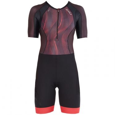 2XU Compression Kurzarm Trisuit Schwarz/Lila Damen