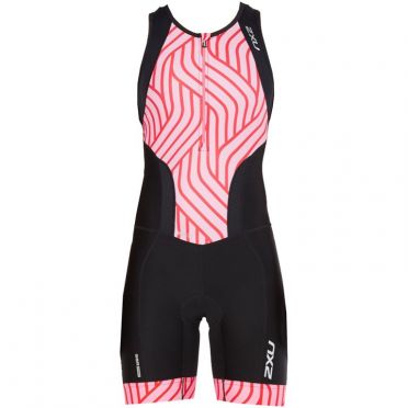 2XU Perform Ärmellos Trisuit Schwarz/Rosa Damen 2018