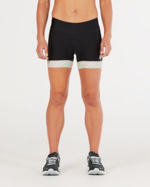 2XU Perform 4.5" Tri shorts Schwarz/Mint Damen