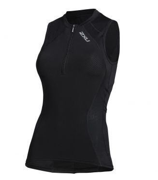 2XU Compression Ärmellos Tri Top Schwarz Damen