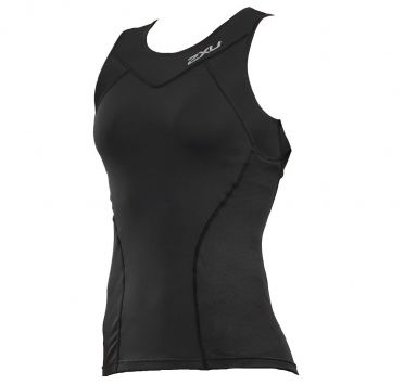 2XU Active Ärmellos Tri Top Schwarz Damen