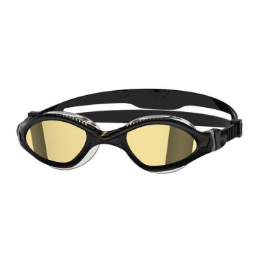 Zoggs Tiger LSR+ Titanium mirror Linse Schwimmbrille Schwarz/Gold 