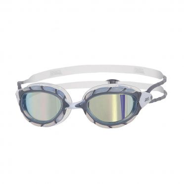 Zoggs Predator Schwimmbrille Grau/Weiß - Spiegellinse