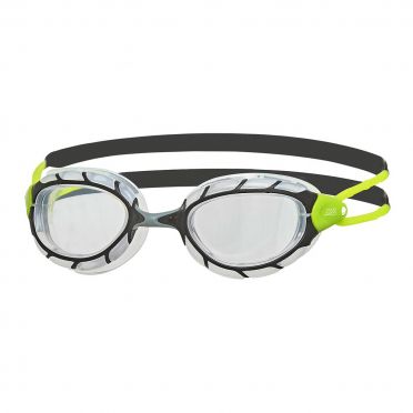 Zoggs Predator klare Linse Schwimmbrille Schwarz/Grün 