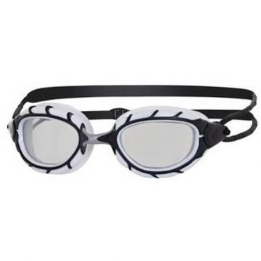 Zoggs Predator Schwimmbrille Weiss/Schwarz - dunkle Linse