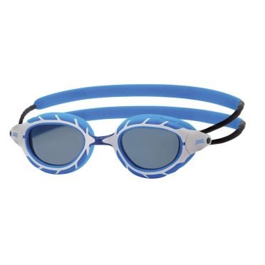 Zoggs Predator dunkle Linse Schwimmbrille Blau/Weiss 