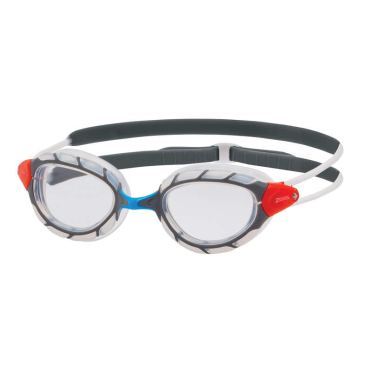 Zoggs Predator Klare Linse Schwimmbrille Weiss/Grau 