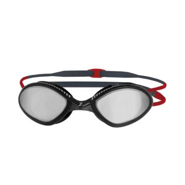 Zoggs Tiger Titanium mirror linse Schwimmbrille Schwarz/Rot 