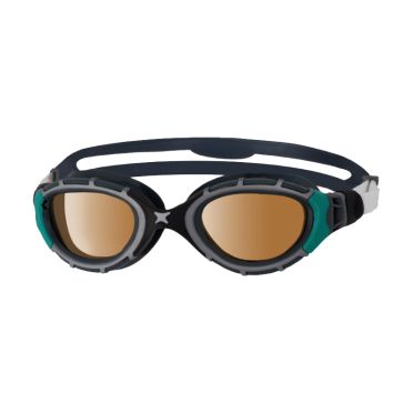 Zoggs Predator flex polarized ultra Schwimmbrille Schwarz/Grun 