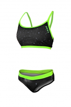 Zone3 Cosmic Two Piece Bikini Schwarz/Gelb Damen 