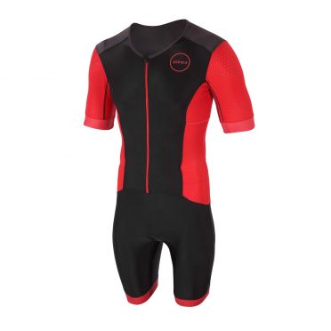Zone3 Aquaflo plus Kurzarm Trisuit Schwarz/Rot Herren 