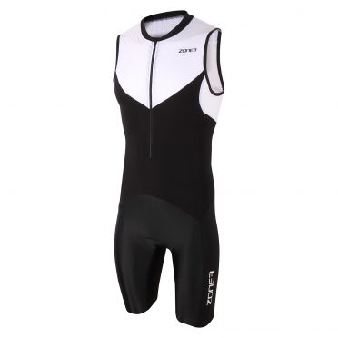 Zone3 Lava long distance Ärmellos trisuit schwarz/weiß Herren 