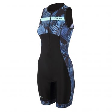 Zone3 Activate Plus Tropical Palm Trisuit ärmellos Damen 