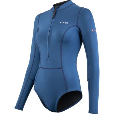 Zone3 Yulex Badeanzug Langarm blau Damen